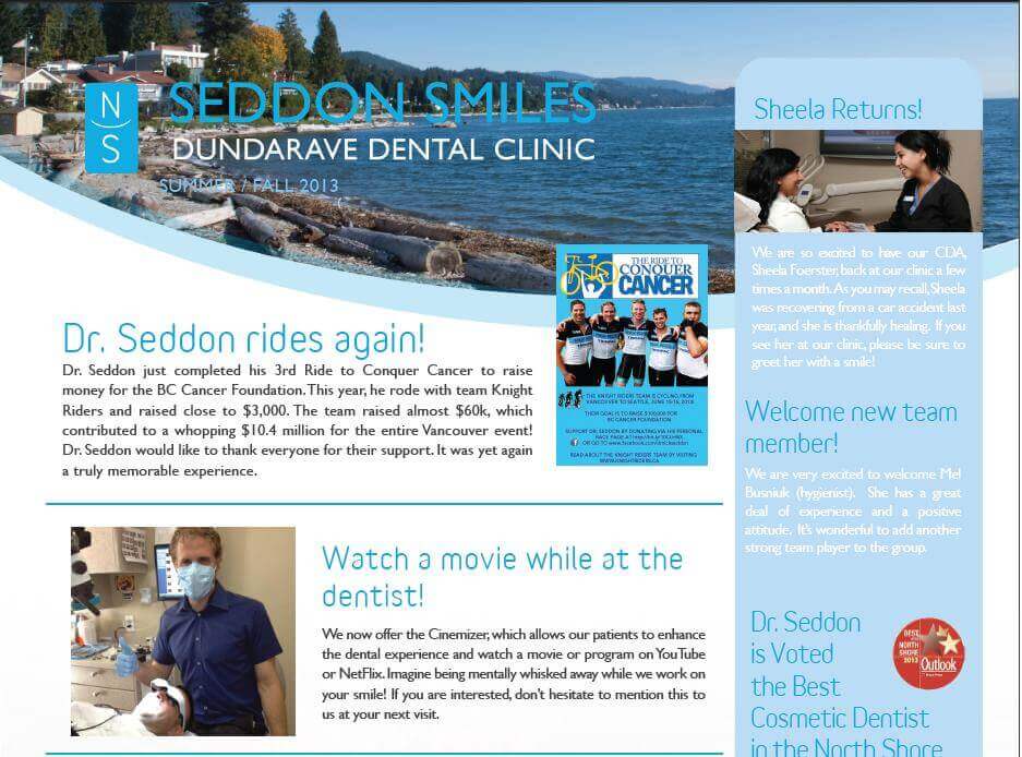 Seddon Smiles West Vancouver Newsletter